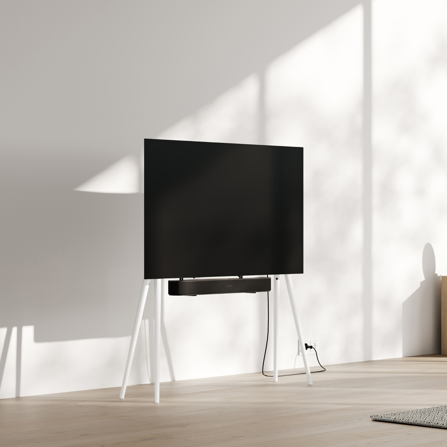 JALG TV-Stand Birch / White 42" - 55"